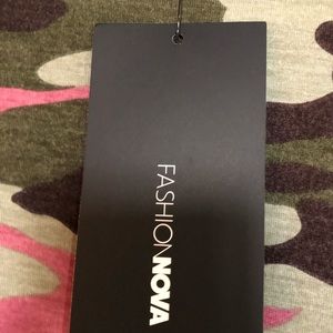 Fashion Nova Pink Camo Body Con Dress